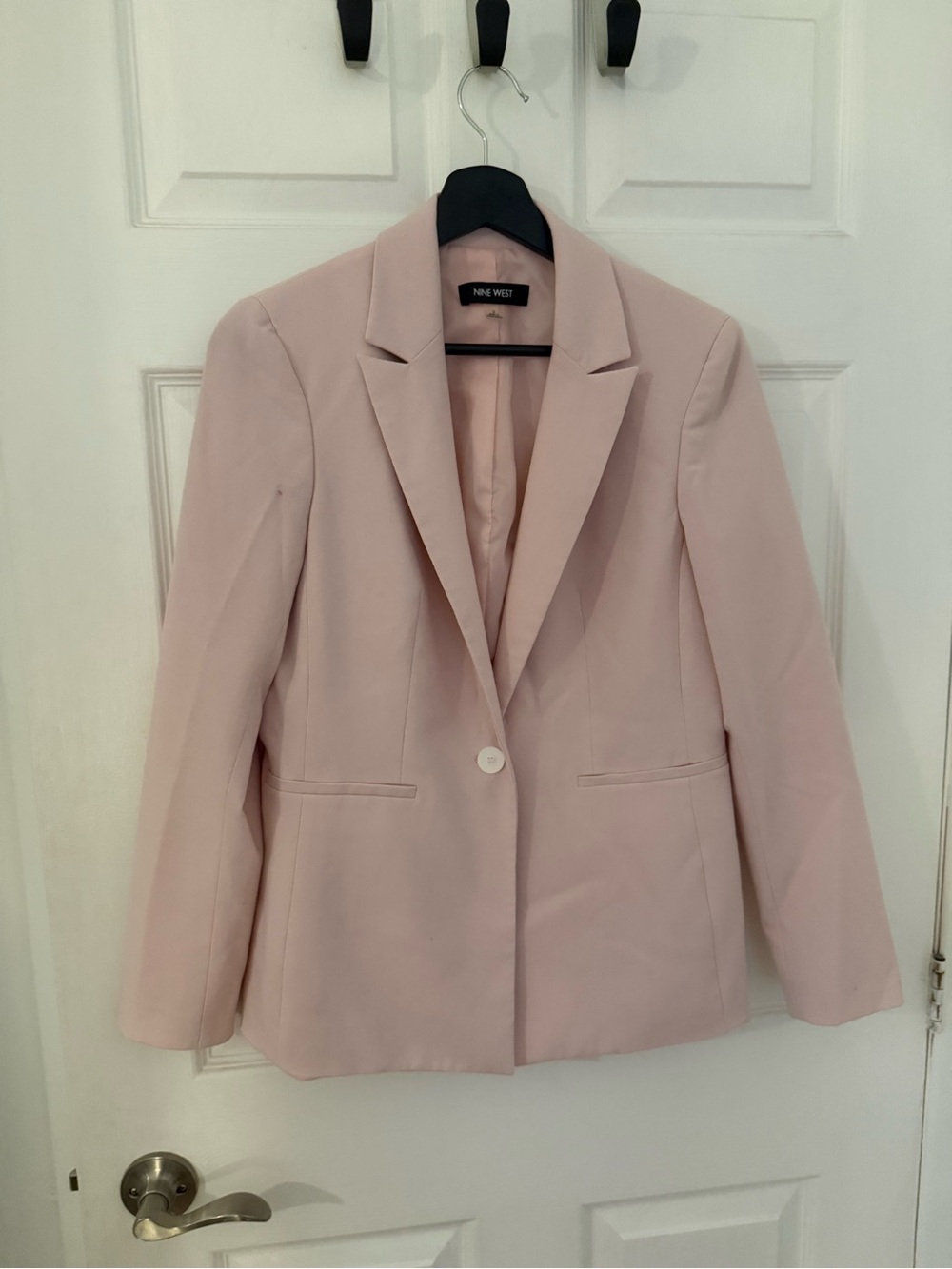 Nine West Pale Pink Single-Button Blazer